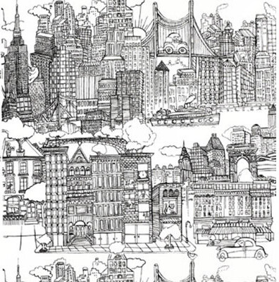 Schumacher New York New York Wallpaper