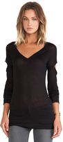 Thumbnail for your product : Heather Split V Neck Top