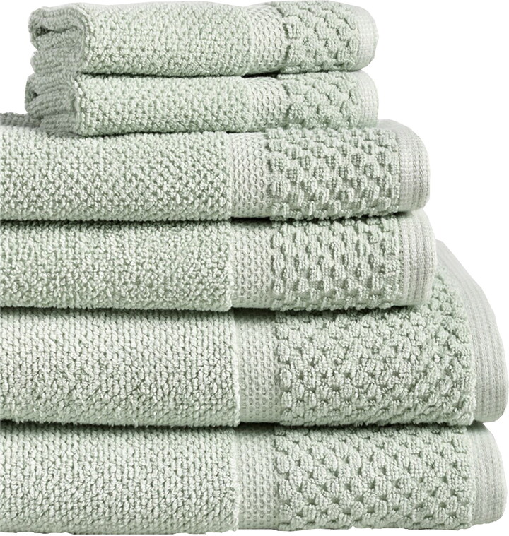Lintex Linens Diplomat 6-Piece Turkish Cotton Towel Set by Espalma Seafoam