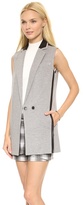 Thumbnail for your product : Robert Rodriguez Leather Trimmed Vest
