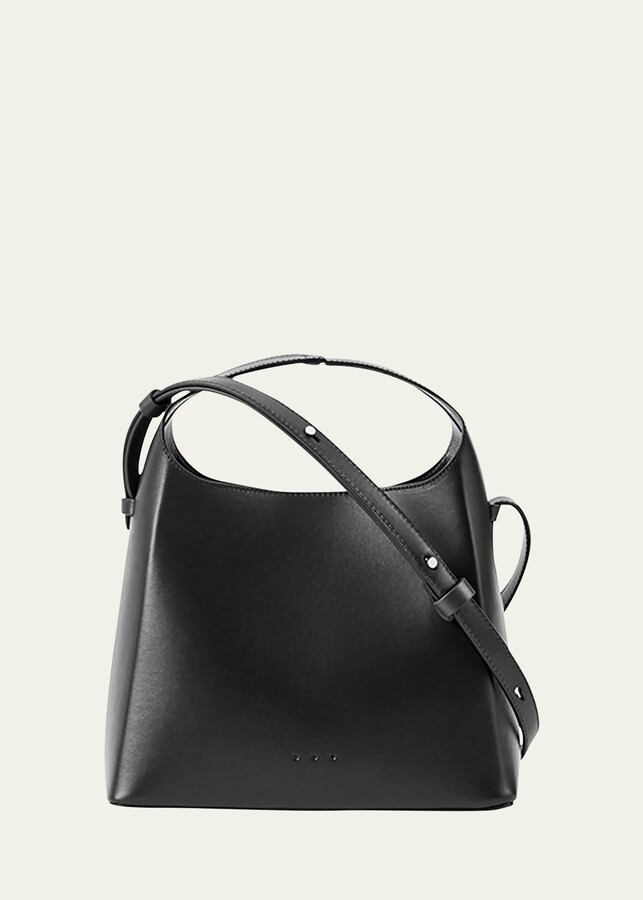 AESTHER EKME Flat Hobo Smooth Leather Shoulder Bag