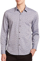 Thumbnail for your product : Theory Petal-Patterned Chambray Sportshirt