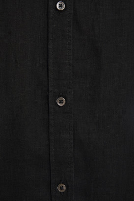 James Perse Linen-gauze Mini Shirt Dress