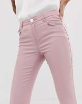 Thumbnail for your product : Lipsy coated skinny jeans in pink