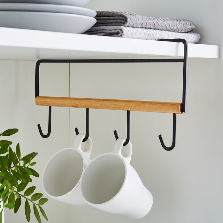 Dunelm Undershelf 4 Mug Holder Black ShopStyle