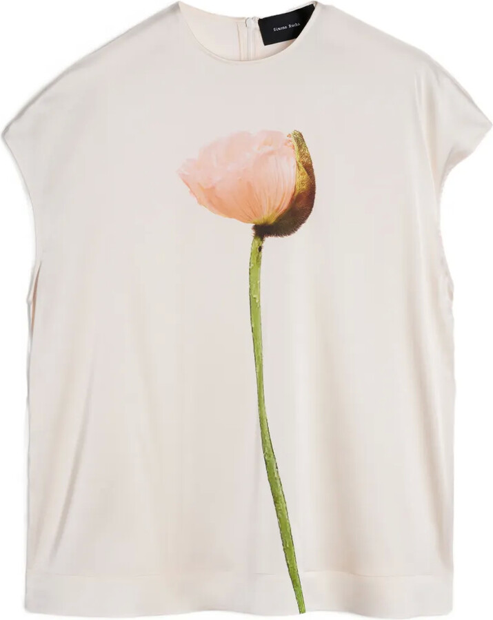 Simone Rocha Poppy-Print Blouse