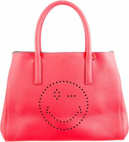 Anya Hindmarch Smiley Face Calfskin Handle Bag ShopStyle