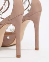 Thumbnail for your product : Public Desire Gosh blush studded heeled shoes