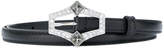 Prada thin embellished buckle belt 