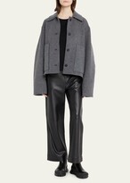 Thumbnail for your product : Kassl Editions Washed Wool Crop Coat
