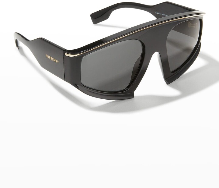 Burberry Oversized Propionate Shield Sunglasses ShopStyle