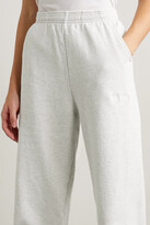 Thumbnail for your product : Sporty & Rich Embroidered Cotton-blend Jersey Track Pants - Cream
