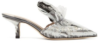 Midnight 00 Crystal-embellished Velvet & Pvc Mules - Womens - Black