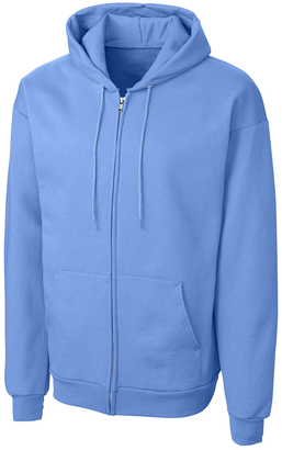 Clique Light Blue Fleece Zip-Up Hoodie