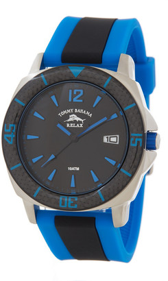 Tommy Bahama Relax Men's Black & Blue Strap Watch