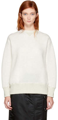 Sacai Off-White Lace-Up Sponge Sweatshirt