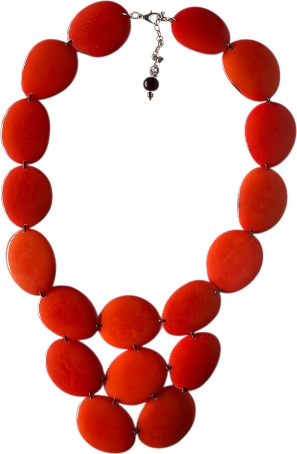 Shamuk Tagua Necklace Orange