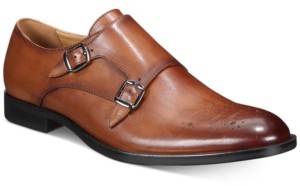 Alfani Men's Leather Sheridan Double-Monk-Strap Oxfords, Created for Macy's Men's Shoes