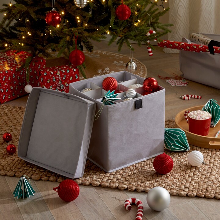 Dunelm Bauble Storage Box Grey ShopStyle