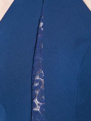 Aidan Mattox lace insert halterneck dress