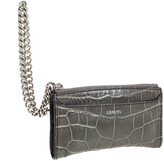Thumbnail for your product : Lancel Khaki Green Croc Embossed Leather Chain Coin Purse