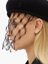Thumbnail for your product : Maison Michel New Bonnie Lace-veil Felt Beret - Black