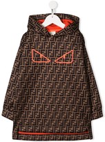 Thumbnail for your product : Fendi Kids Logo Print Hoodie Dress