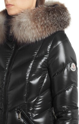 Moncler Fulmarus Quilted Down Puffer Coat with Removable Genuine Fox Fur Trim