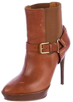 Ralph Lauren Collection Harness Leather Ankle Boots