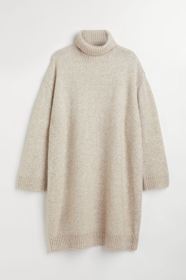knit turtleneck dress h&m
