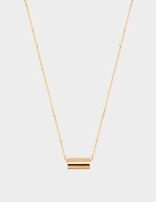 ginette_ny Mini Straw 18-karat rose gold necklace