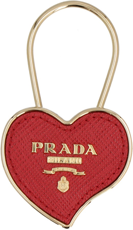 Prada Logo Heart Keyring ShopStyle