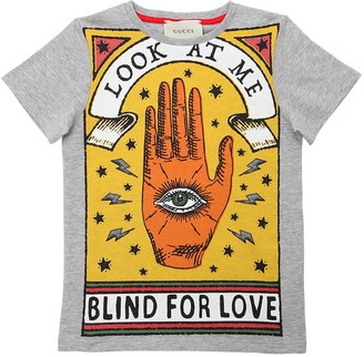 Gucci Hand & Eye Printed Cotton Jersey T-shirt