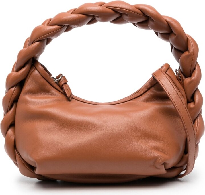 HEREU Espiga Mini Braided Handle Leather Handbag