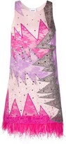 Thumbnail for your product : Pucci x Koché feather-embellished lace dress