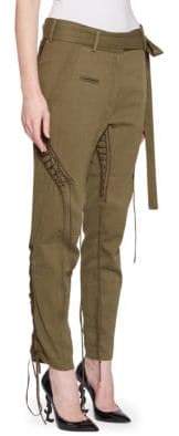 Saint Laurent Belted Lace-Up Army Pants