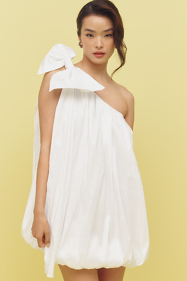 Bardot Razia One-Shoulder Bubble-Hem Mini Dress