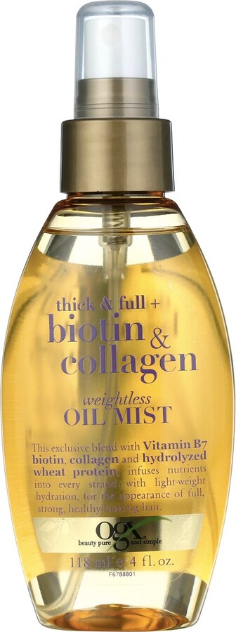 OGX Thick & Full + Biotin & Collagen Weightless Oil Mist, 4 OZ