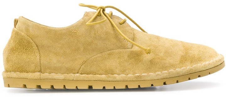 yellow lace up shoes