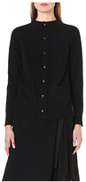 Thumbnail for your product : Sacai Contrast chiffon-back wool cardigan