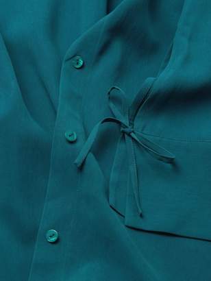 Eileen Fisher Stand Collar Silk Shirt