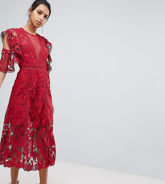 Keepsake Exclusive Floral Lace Midi Dress