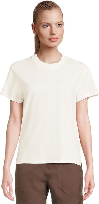 Prana Everyday Vintage Washed Short Sleeve T-Shirts Women's Clothing Soft White : XS, Cotton