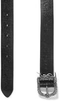 Thumbnail for your product : Saint Laurent Embossed Leather Belt - Black