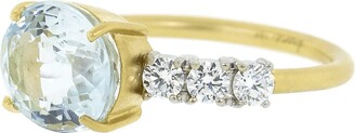 IRENE NEUWIRTH JEWELRY Aquamarine and Diamond Ring