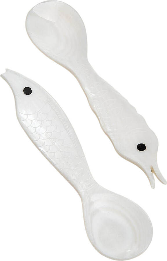 Gohar World of-Two Sea Creatures Mother-of-Pearl SpoonsWorld