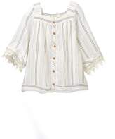Thumbnail for your product : Jessica Simpson Boxy Metallic Striped Shirt (Little Girls)