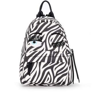 Chiara Ferragni Flirting Vegan Zebra Leather Backpack