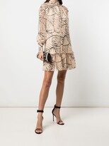 Thumbnail for your product : Marchesa Notte Ruffle-Trim Leaf-Print Minidress