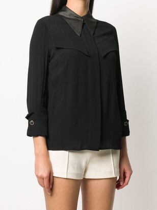 Elisabetta Franchi Contrasting Collar Shirt
